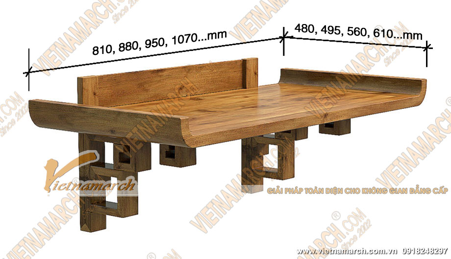 Chọn Kích Thước Bàn Thờ Treo Tường Chuẩn Lỗ Ban: Tài Lộc Vượng Khí