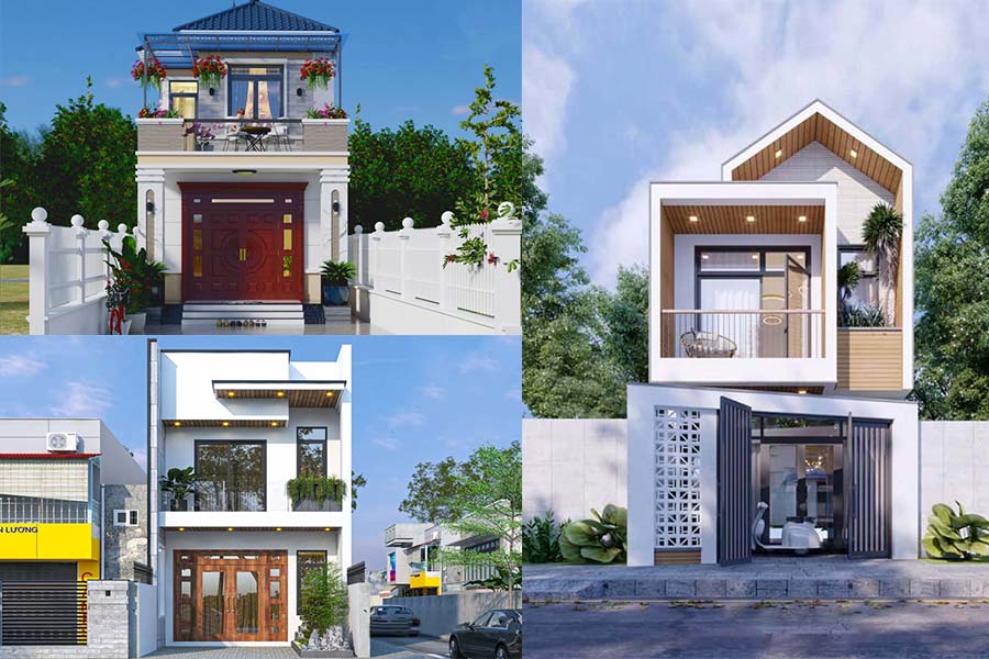 11 Mẫu Mặt Tiền Nhà Phố 2 Tầng Đẹp, Hiện Đại 2024