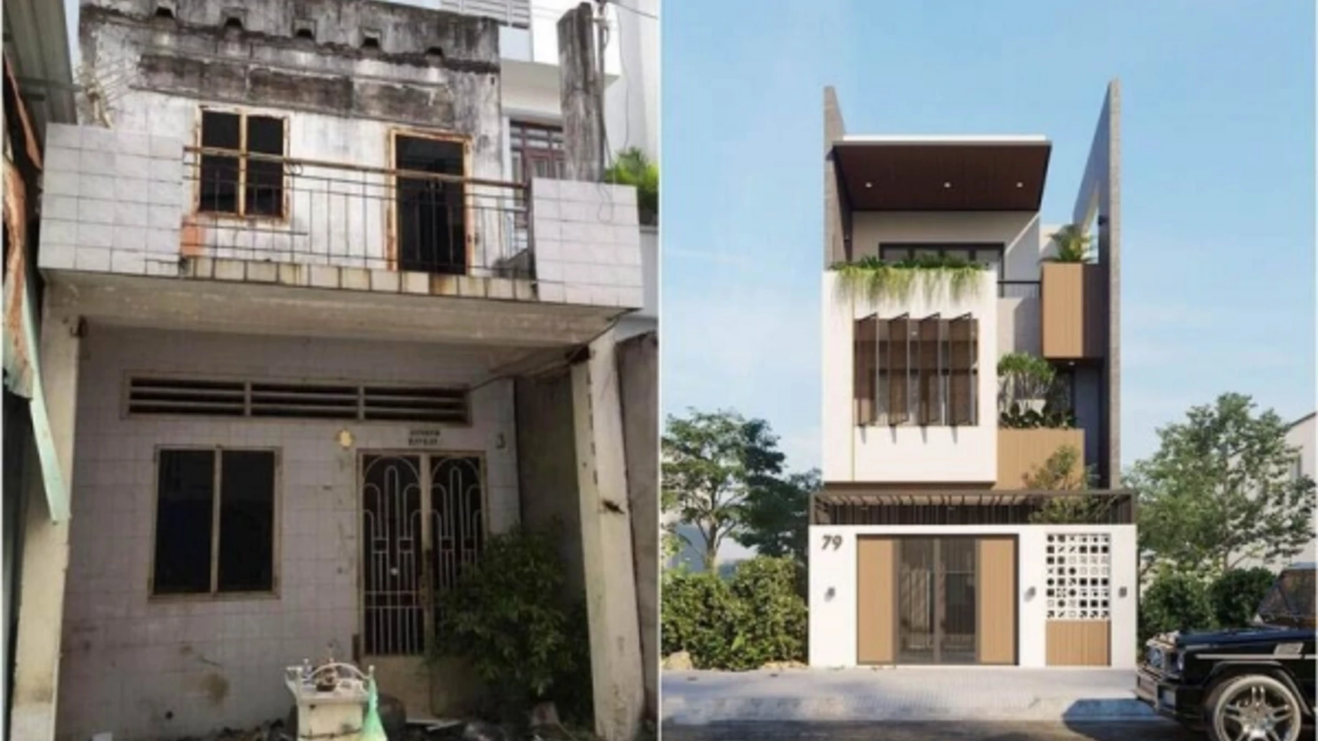 Cải Tạo Nhà 2 Tầng 3 Gian Cũ: Biến Hóa Ngoạn Mục Thành Không Gian Sống Hiện Đại