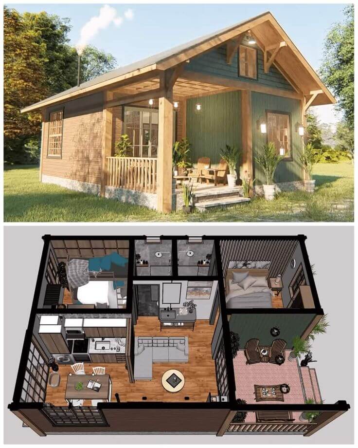 Ngôi nhà gỗ 120m2 tại Chiết Giang: Sự giao thoa giữa truyền thống và hiện đại