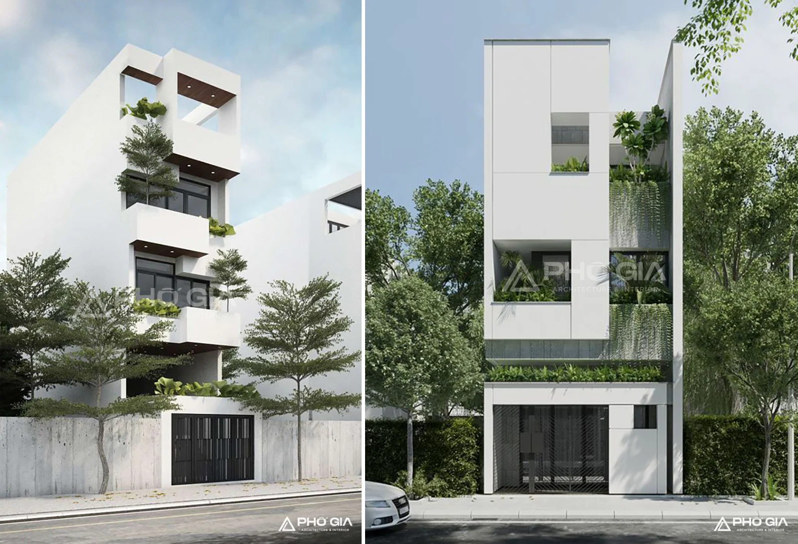 Nhà Phố 4.5x16m: Thiết Kế Lệch Tầng Xanh Mát Cho Gia Đình Trẻ