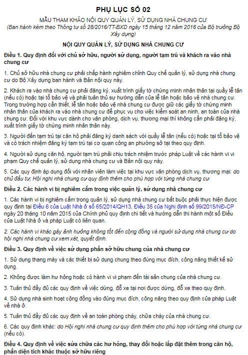 Phân tích Dự thảo Quy chế quản lý, sử dụng nhà chung cư (mới nhất)