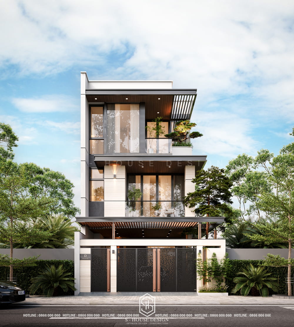 Mẫu nhà phố đẹp: Thiết kế thông thoáng, tràn ngập ánh sáng tự nhiên