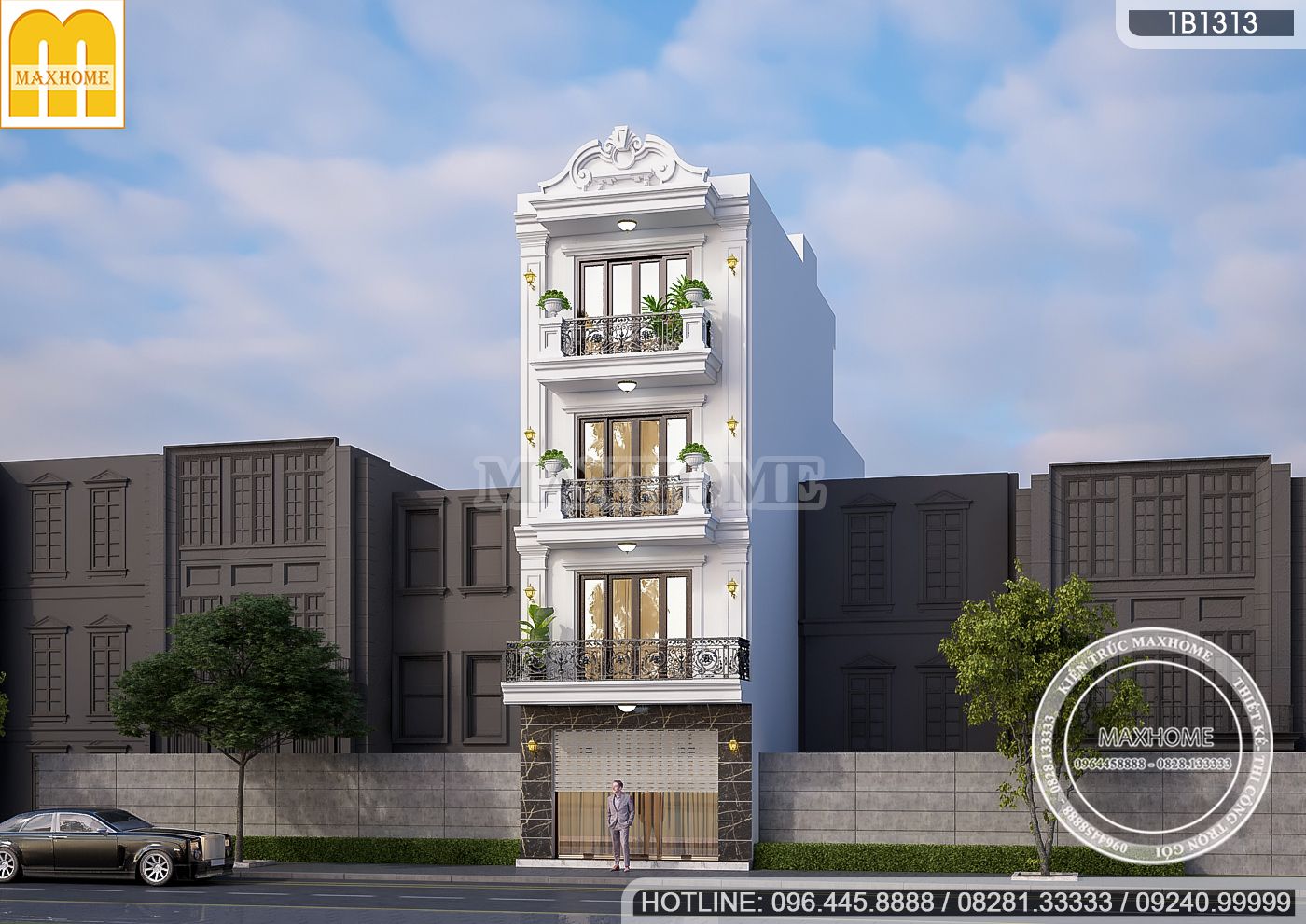 Thiết Kế Nhà Phố 4 Tầng 10x14m: Tối Ưu Ánh Sáng và Không Gian