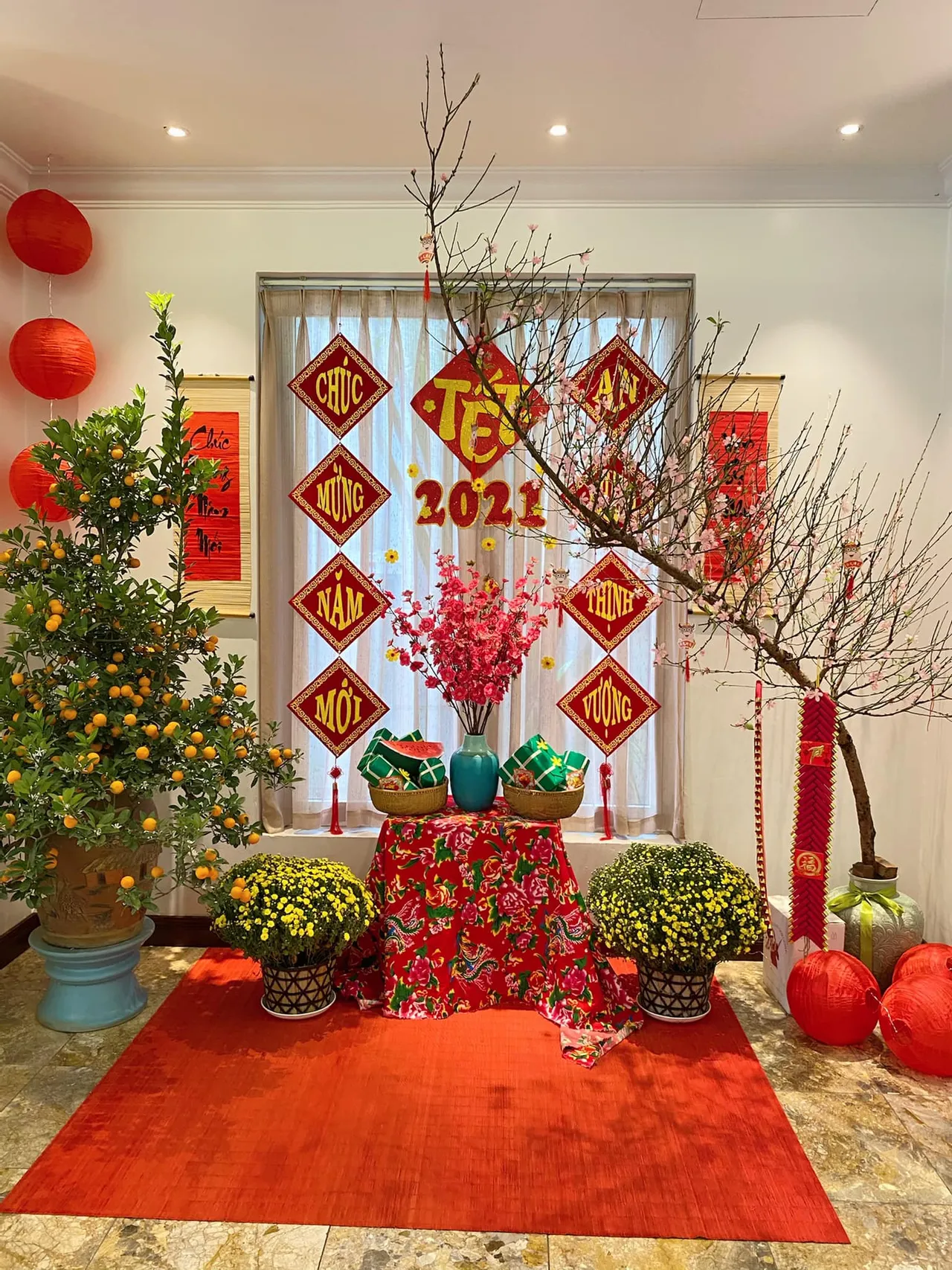 17 Ý tưởng trang trí nhà cửa đón Tết 2025 đơn giản, ấm cúng